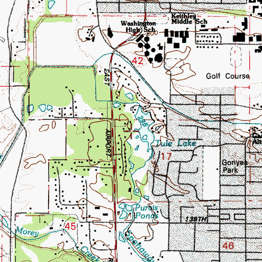 Topographic Map of Tule Lake, WA