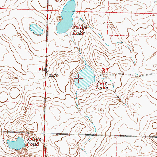 Topographic Map of Tule Lake, WA
