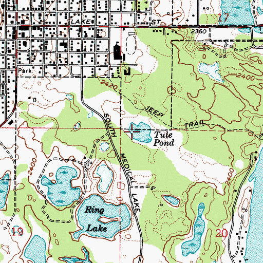 Topographic Map of Tule Pond, WA