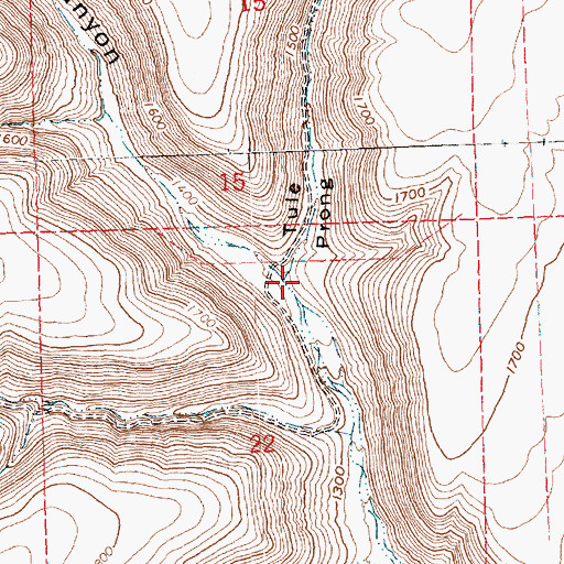 Topographic Map of Tule Prong, WA