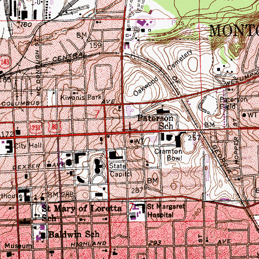 Topographic Map of Saint John African Methodist Episcopal Church, AL