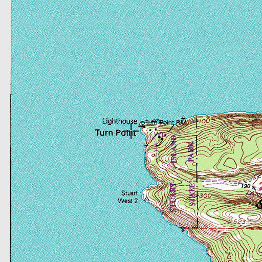 Topographic Map of Turn Point, WA