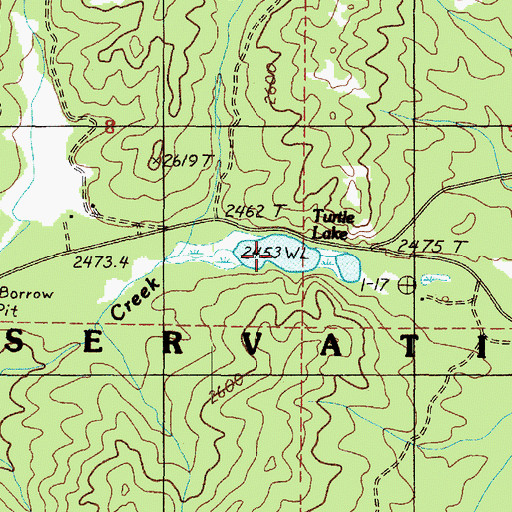 Topographic Map of Turtle Lake, WA