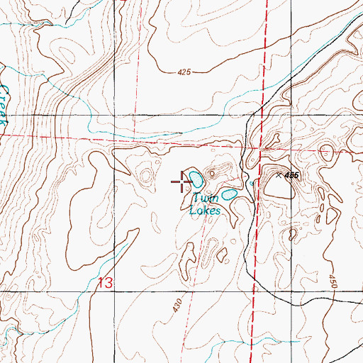 Topographic Map of Twin Lakes, WA
