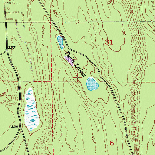 Topographic Map of Twin Lakes, WA