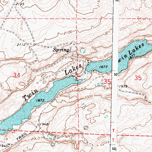 Topographic Map of Twin Lakes, WA