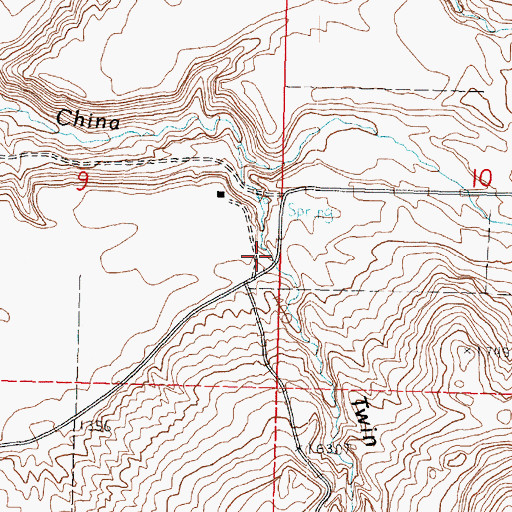 Topographic Map of Twin Springs Canyon, WA