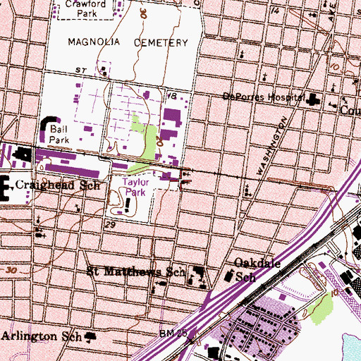 Topographic Map of Bethel African Methodist Episcopal Zion Church, AL