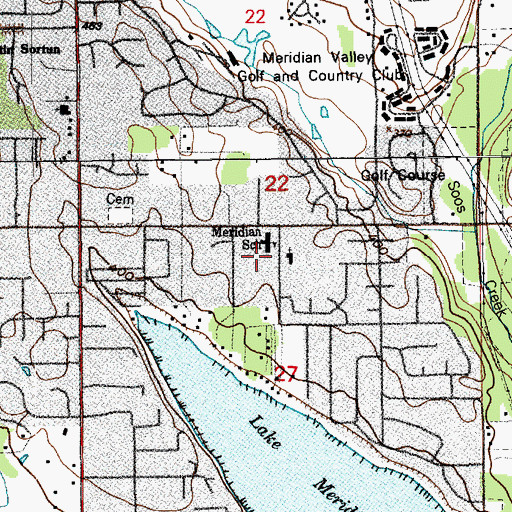 Topographic Map of Union School, WA