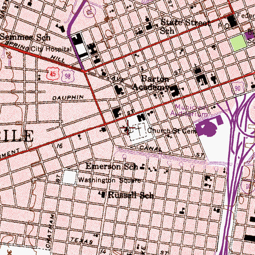 Topographic Map of Big Zion African Methodist Episcopal Church, AL