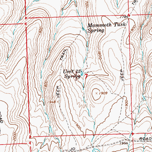 Topographic Map of Unit 22 Spring, WA