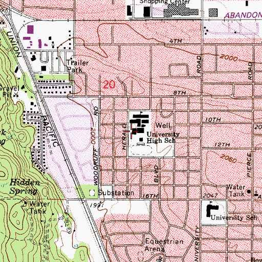 Topographic Map of University Center, WA