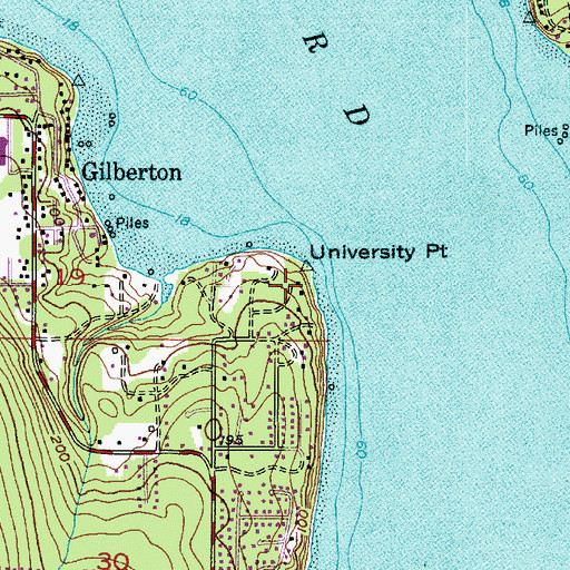 Topographic Map of University Point, WA