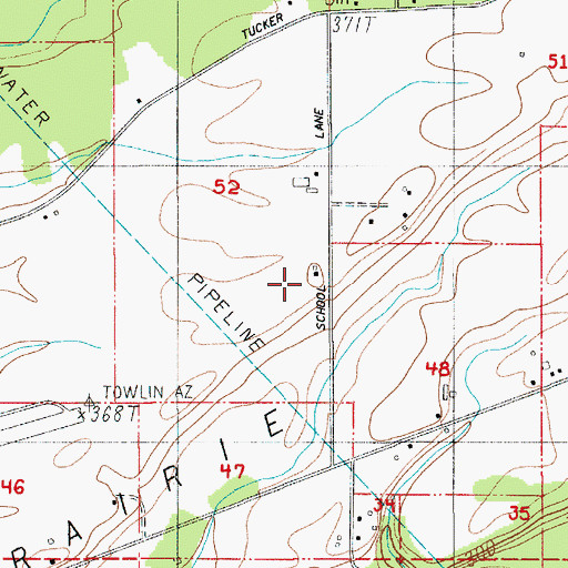 Topographic Map of Upper Cowlitz School, WA