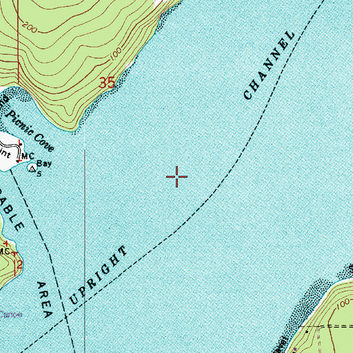 Topographic Map of Upright Channel, WA