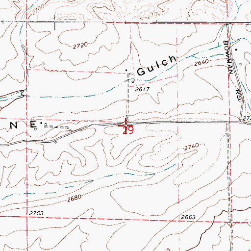 Topographic Map of Valentine Ridge, WA