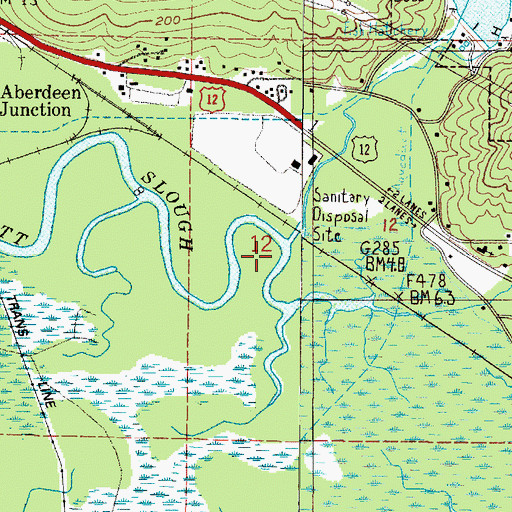 Topographic Map of Van Winkle Creek, WA