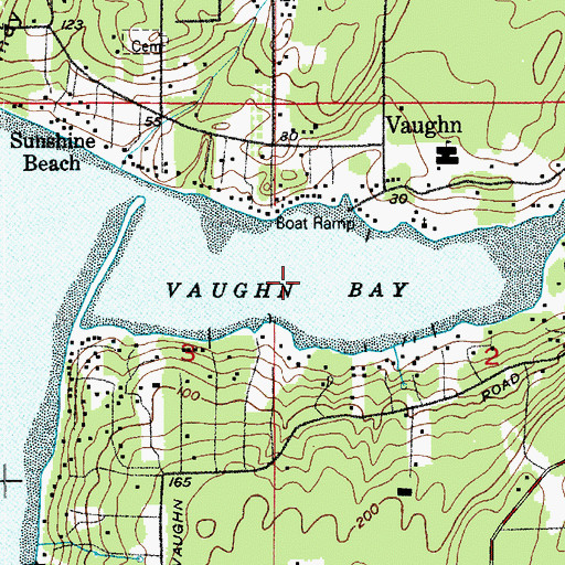 Topographic Map of Vaughn Bay, WA