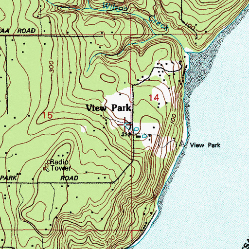 Topographic Map of View Park, WA