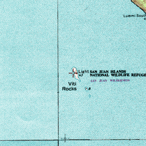 Topographic Map of Viti Rocks, WA