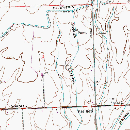 Topographic Map of Vogler Lateral, WA