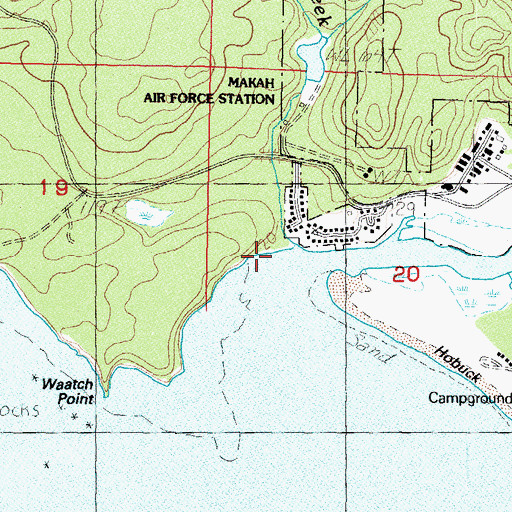 Topographic Map of Waatch Creek, WA