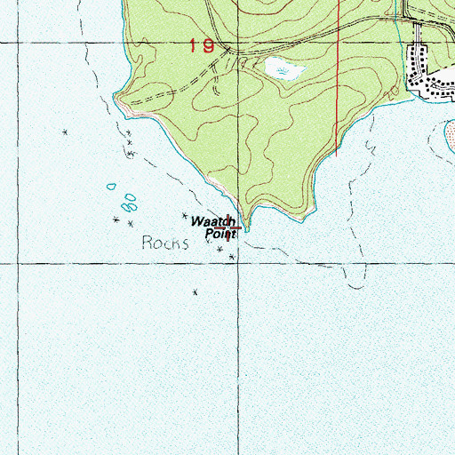 Topographic Map of Waatch Point, WA