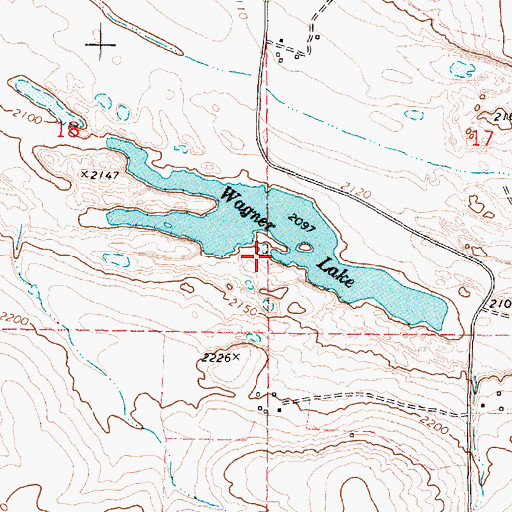 Topographic Map of Wagner Lake, WA
