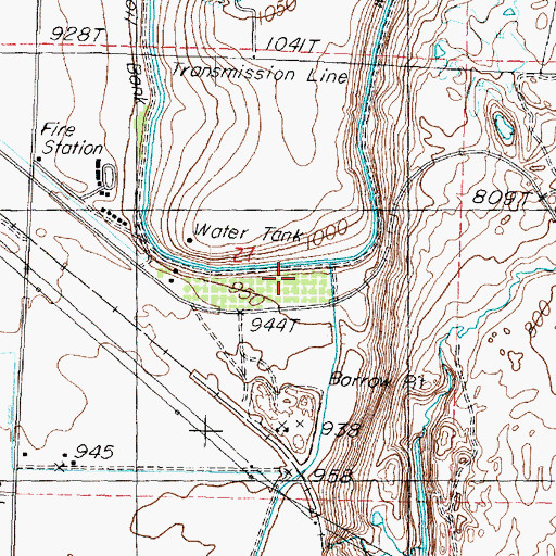 Topographic Map of Wahluke Branch Canal, WA