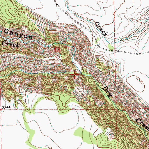 Topographic Map of Wall Canyon, WA