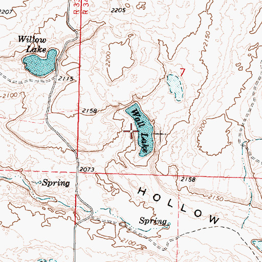 Topographic Map of Wall Lake, WA