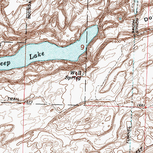 Topographic Map of Wall Spring, WA