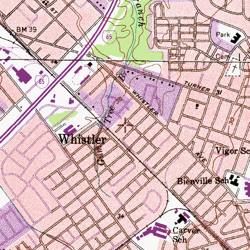 Topographic Map of Saint James African Methodist Episcopal Church, AL