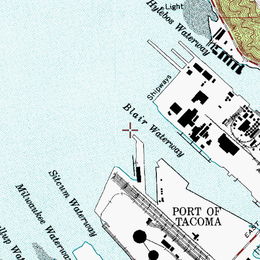 Topographic Map of Wapato Creek, WA