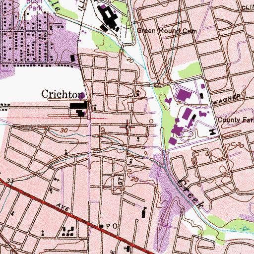 Topographic Map of Saint Stephens African Methodist Episcopal Church, AL