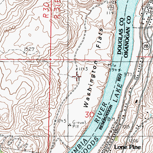 Topographic Map of Washington Flats, WA