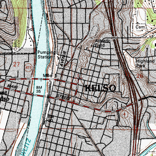 Topographic Map of Washington School, WA