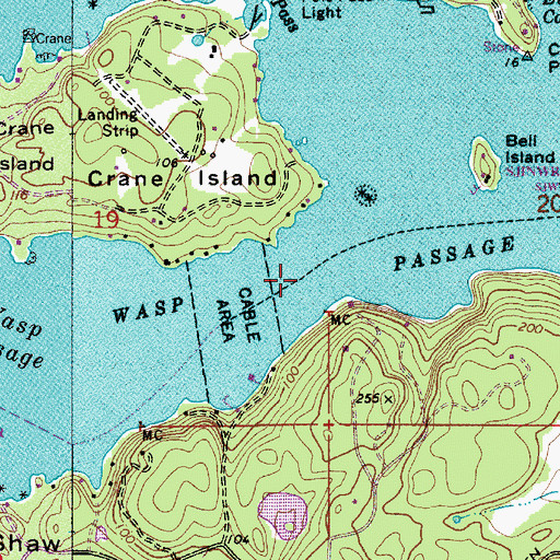 Topographic Map of Wasp Passage, WA