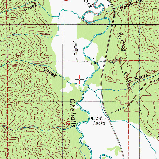 Topographic Map of Water Creek, WA