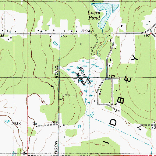Topographic Map of Waterloo Marsh, WA