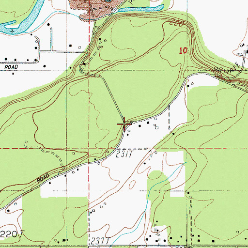 Topographic Map of Wayside School, WA