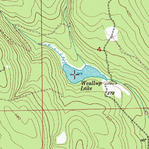 Topographic Map of Weallup Lake, WA