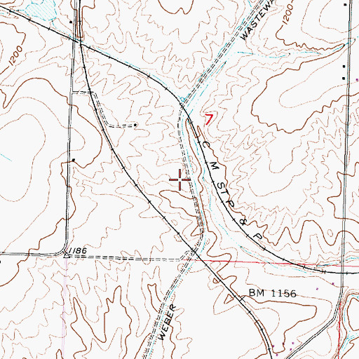 Topographic Map of Weber Wasteway, WA