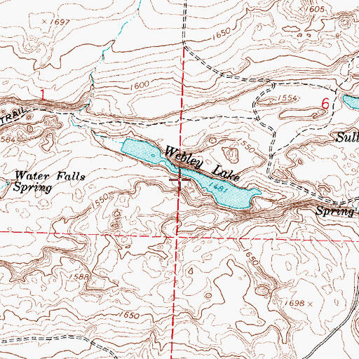Topographic Map of Webley Lake, WA