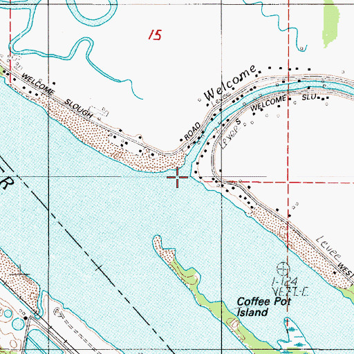 Topographic Map of Welcome Slough, WA