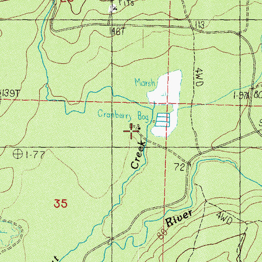 Topographic Map of Wesseler Ranch, WA