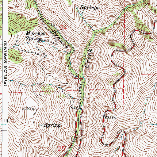 Topographic Map of West Branch Rattlesnake Creek, WA