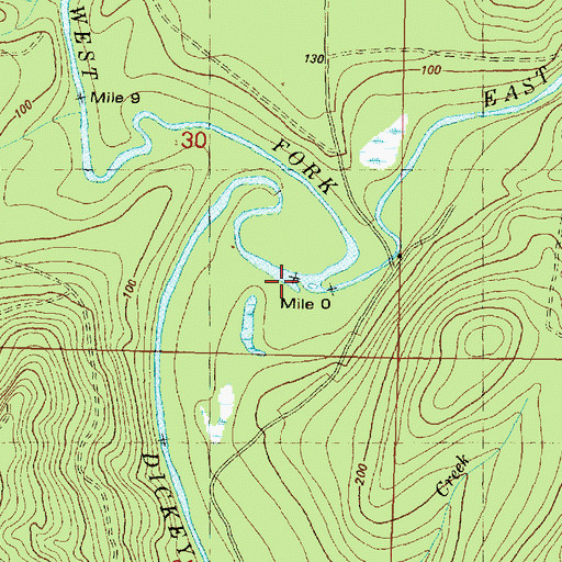 Topographic Map of West Fork Dickey River, WA