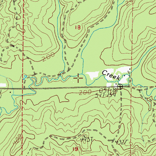 Topographic Map of West Fork Elkhorn Creek, WA