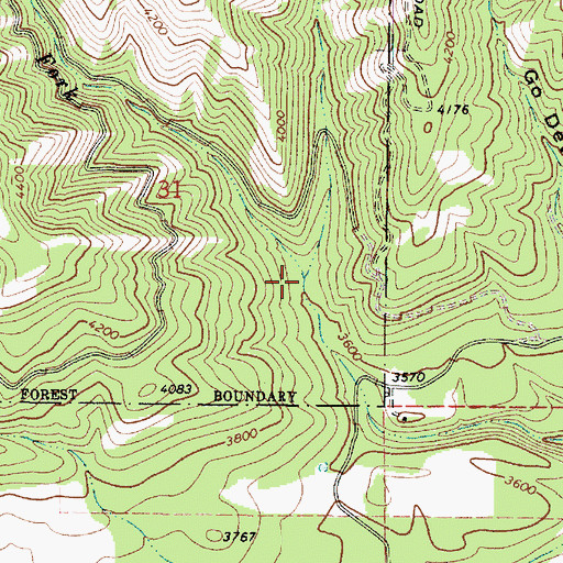 Topographic Map of West Fork Grouse Creek, WA